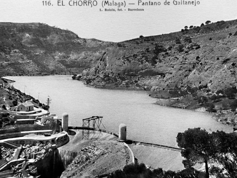 Presa del Embalse del Gaitanejo Foto Antigua