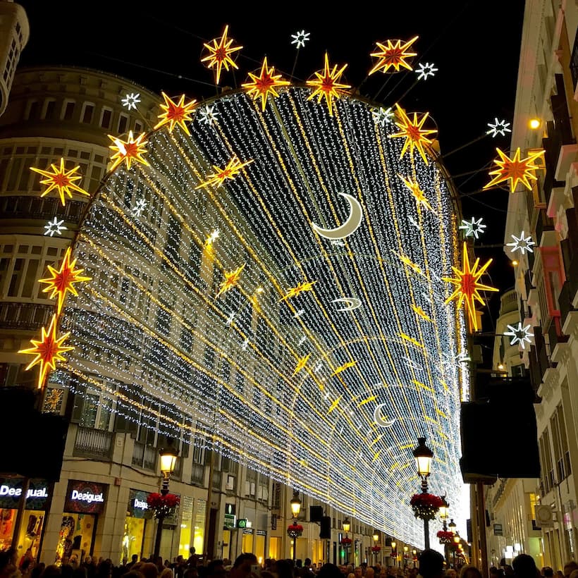 Alumbrado de navidad en Málaga